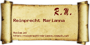 Reinprecht Marianna névjegykártya